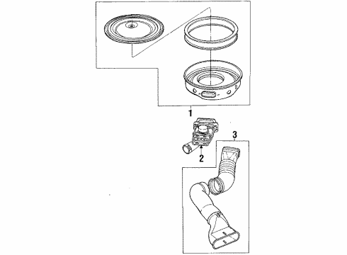 1985 Ford Mustang Air Intake Element Diagram for D3ZZ-9601-AR