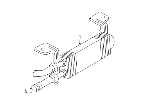 2001 Ford Ranger Power Steering Oil Cooler, Trans Oil Cooler Power Steering Cooler Diagram for 1L5Z-3D746-RA