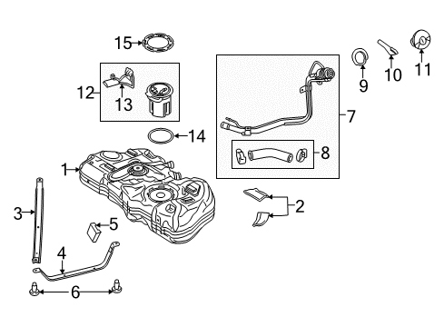 2015 Ford Fiesta Fuel Supply Fuel Pump Diagram for D2BZ-9H307-C