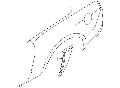 2013 Ford Mustang Exterior Trim - Quarter Panel Scoop Diagram for AR3Z-63279D37-AA