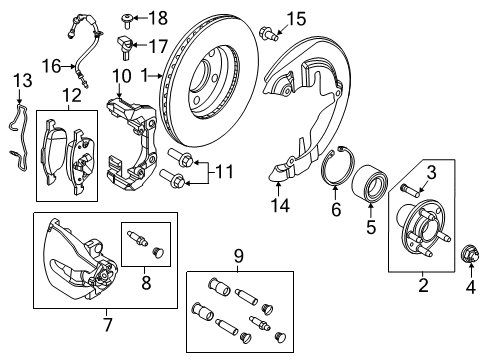 2018 Ford Focus Anti-Lock Brakes Control Module Diagram for G1FZ-2C219-B