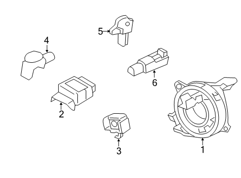 2012 Ford Focus Air Bag Components Knee Air Bag Diagram for DM5Z-78045J77-AA