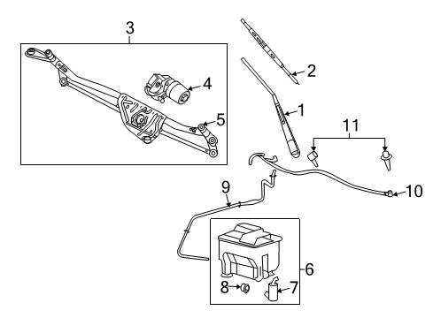 2008 Lincoln Mark LT Wiper & Washer Components Washer Reservoir Diagram for 7L3Z-17618-AA