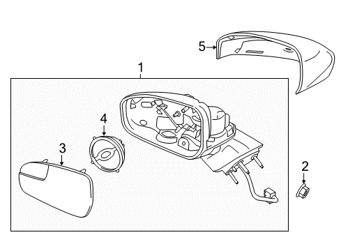 2014 Ford Fusion Outside Mirrors Mirror Assembly Diagram for FS7Z-17683-B