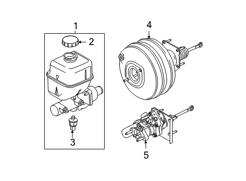 2010 Ford F-350 Super Duty Hydraulic System Master Cylinder Diagram for 8C3Z-2140-BB