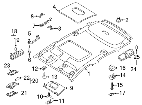 2019 Ford EcoSport Bulbs Console Base Clip Diagram for -W712142-S442
