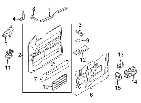 2014 Ford F-150 Mirrors Speaker Grille Diagram for AL3Z-18978-DC