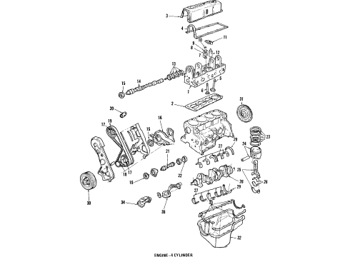 1986 Ford LTD Engine Parts, Mounts, Cylinder Head & Valves, Camshaft & Timing, Oil Pan, Oil Pump, Crankshaft & Bearings, Pistons, Rings & Bearings Fuel Pump Diagram for EOVZ-9350-AA