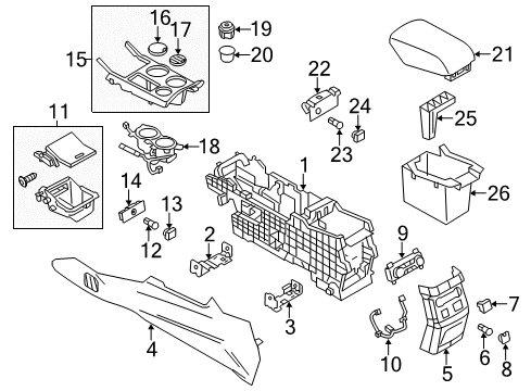 2013 Ford Explorer Auxiliary Heater & A/C Control Module Diagram for AE9Z-19E624-A