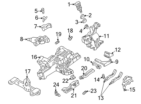 1999 Ford Mustang Trunk Latch Diagram for XR3Z6343200BA