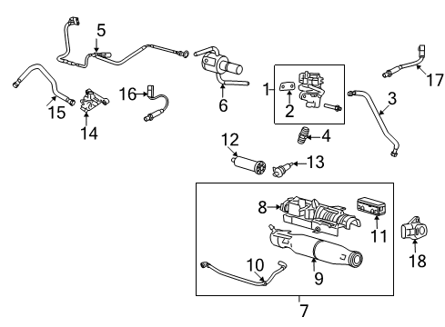 2004 Ford F-150 Emission Components Valve Assembly Diagram for F75Z-9C915-AA