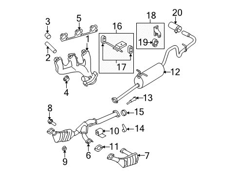 2008 Ford Ranger Exhaust Manifold Gasket Diagram for 6L5Z-9448-A