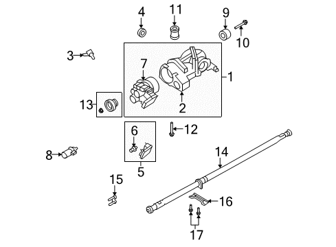 2006 Mercury Montego Axle & Differential - Rear Drive Shaft Assembly Diagram for 7F9Z-4R602-A