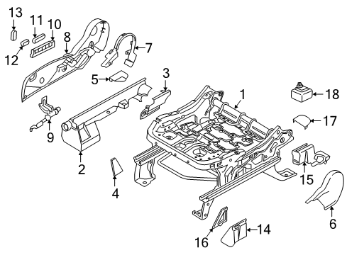 2016 Ford Escape Heated Seats Insulator Diagram for FJ5Z-7861748-AF