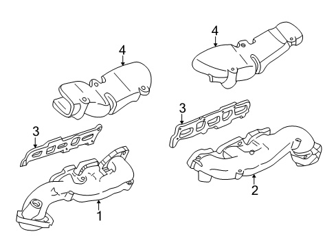 2005 Ford Freestyle Exhaust Manifold Manifold Diagram for 5F9Z-9430-AA
