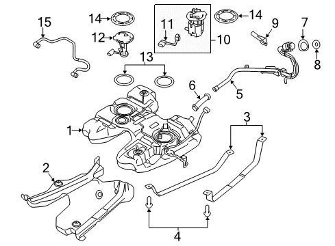 2013 Lincoln MKX Fuel Supply Fuel Pump Diagram for DT4Z-9H307-A
