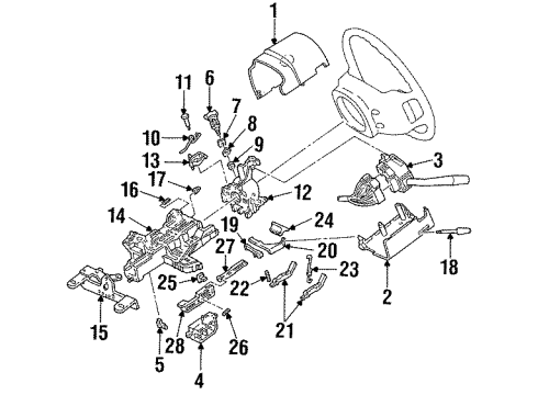 1993 Ford Aerostar Switches Clutch Switch Diagram for 6L5Z-11A152-AA