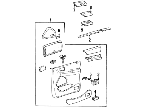 1998 Ford Windstar Door & Components Window Switch Diagram for F78Z-14529-AAB