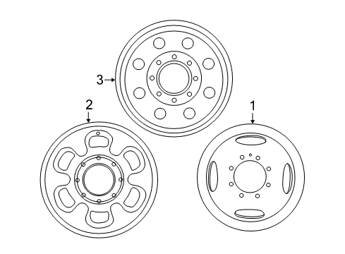 2004 Ford Excursion Wheels Wheel, Alloy Diagram for 3C3Z-1007-EA