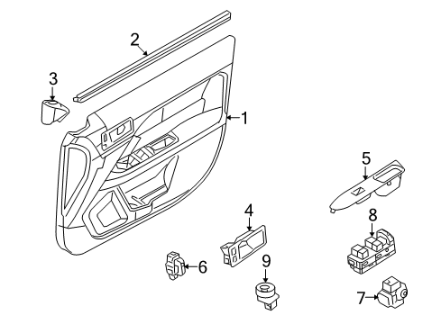 2007 Ford Fusion Front Door Window Motor Diagram for 6E5Z-5423395-AA