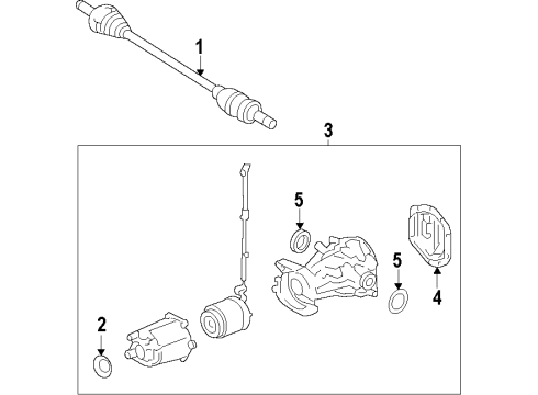 2008 Ford Fusion Rear Axle, Differential, Drive Axles, Propeller Shaft Drive Shaft Diagram for AE5Z-4R602-A