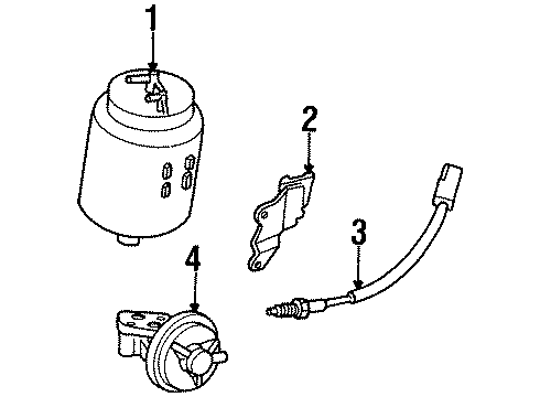 1993 Ford Probe EGR System Valve Gasket Diagram for F62Z9D476AA