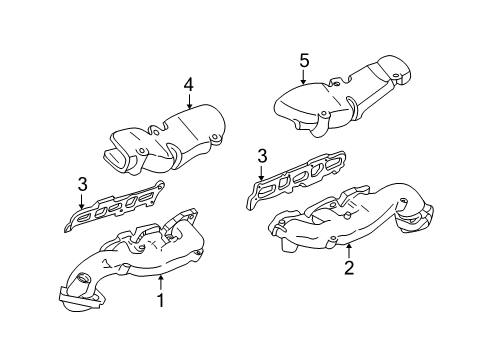 2003 Lincoln LS Exhaust Manifold Manifold Diagram for XW4Z-9431-BE