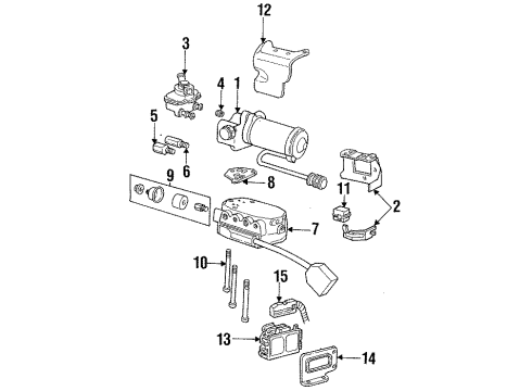 1992 Mercury Sable Anti-Lock Brakes Control Module Diagram for F1DZ-2C219-A