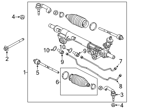 2011 Ford F-150 Steering Column & Wheel, Steering Gear & Linkage Boot Kit Diagram for BL3Z-3332-A