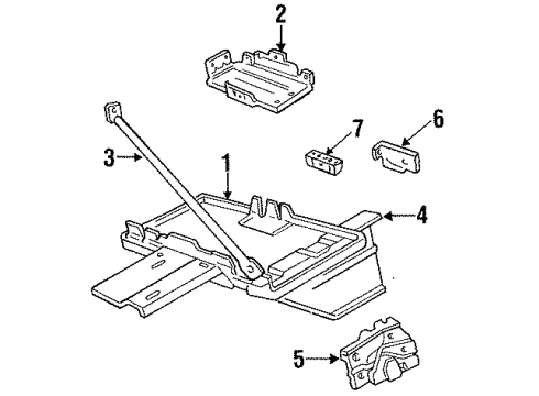 1992 Ford F-350 Battery Negative Cable Diagram for FOTZ-14301-A