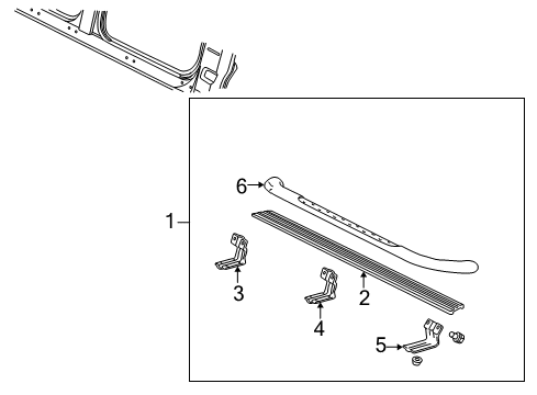 2002 Ford F-150 Running Board Running Board Reinforcement Diagram for YL3Z-16546-AA