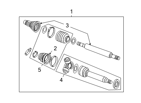 2003 Ford Focus Drive Axles - Front Inner Joint Diagram for YS4Z-3B414-MS
