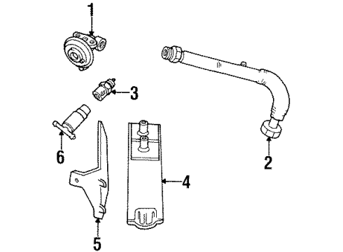 1993 Ford Taurus EGR System EGR Valve Diagram for F3DZ9D475A