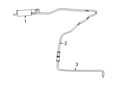 2004 Lincoln Town Car Antenna & Radio Cable Diagram for 3W1Z-18812-AB