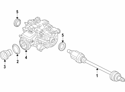 2016 Ford Focus Rear Axle, Axle Shafts & Joints, Differential, Drive Axles, Propeller Shaft Boots Diagram for G1FZ-3A331-A