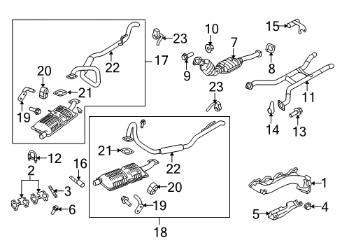 2003 Ford Crown Victoria Exhaust Manifold Manifold Diagram for 3W3Z-9430-AA