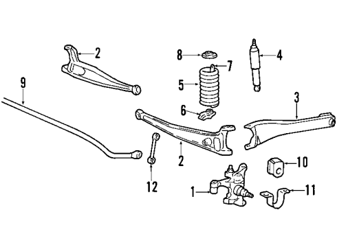 2007 Ford F-250 Super Duty Front Suspension Components, Stabilizer Bar Coil Spring Diagram for 2C3Z-5310-WA