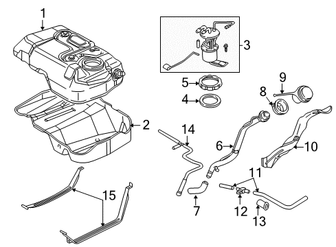 2005 Ford Escape Fuel Supply Throttle Cable Diagram for 5L8Z-9A758-DA