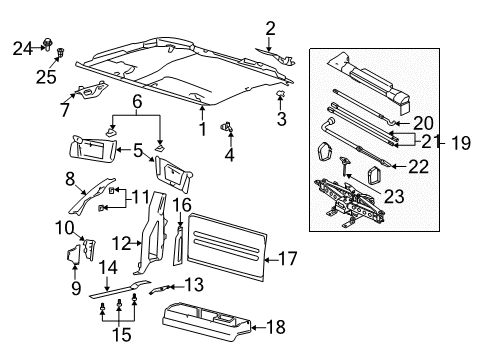 2008 Ford F-150 Interior Trim - Cab Lug Wrench Bolt Diagram for 7L3Z-17B050-A