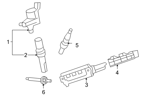 2000 Ford F-250 Super Duty Ignition System - Diesel Controls Glow Plug Wiring Assembly Diagram for F81Z-12B568-AAA