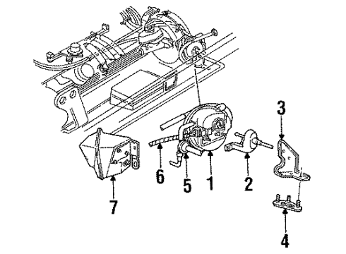 1996 Ford Crown Victoria Cruise Control System Cruise Switch Diagram for F6DZ-9C888-AB