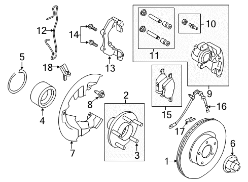 2015 Ford Escape Anti-Lock Brakes ABS Control Unit Diagram for CV6Z-2C405-E