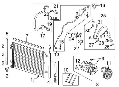 2021 Ford F-250 Super Duty Air Conditioner AC & Heater Assembly Diagram for HL3Z-19850-AB