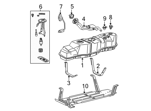 1998 Ford Expedition Fuel Supply Throttle Cable Diagram for F75Z-9A758-FC