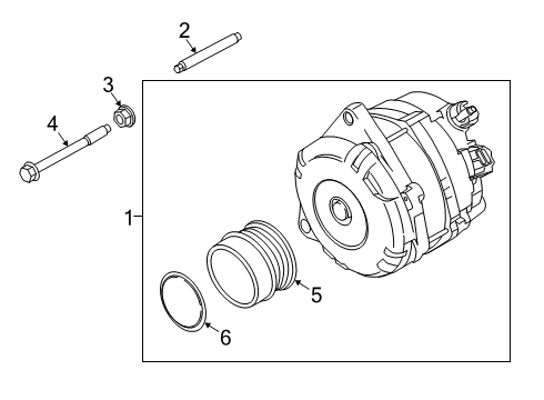 2021 Lincoln Nautilus Alternator Pulley Cap Diagram for FR3Z-10325-A