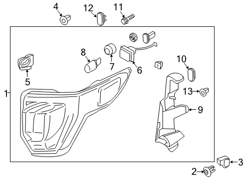 2016 Ford Explorer Bulbs Tail Lamp Assembly Plug Diagram for -W715731-S300