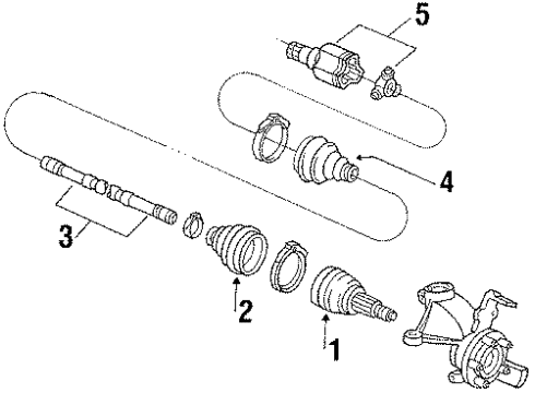 1986 Mercury Sable Axle Shaft - Front Inner CV Joint Diagram for 3F1Z-3B436-CA
