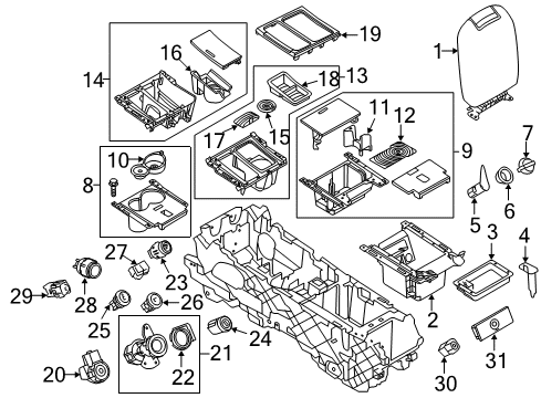 2013 Ford Taurus Anti-Theft Components Ignition Immobilizer Module Diagram for BT4Z-15607-A