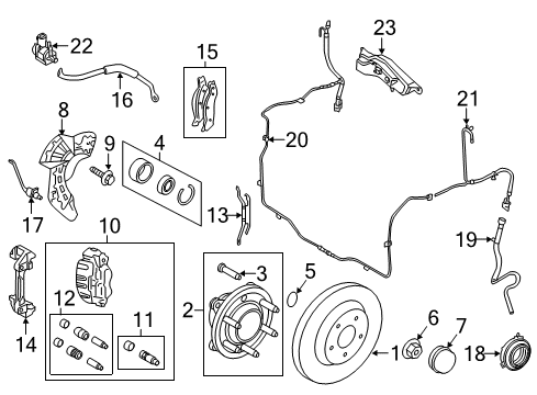 2012 Ford Expedition Anti-Lock Brakes Rear Speed Sensor Diagram for BL1Z-2C190-A