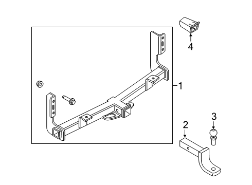 2015 Ford F-150 Trailer Hitch Components Module Diagram for JL3Z-19H332-AA